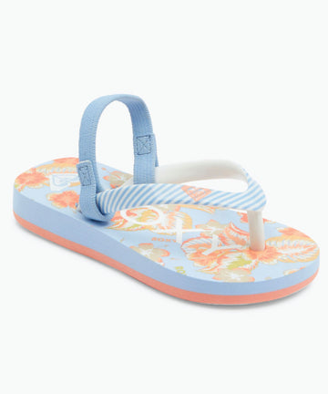Roxy Toddlers Pebble Sandals - Shady Blue/Orange